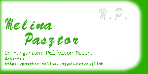 melina pasztor business card